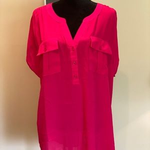 INC Woman 2X Plus Size Utility Blouse